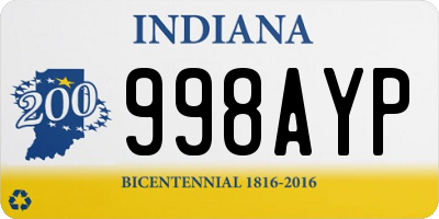 IN license plate 998AYP