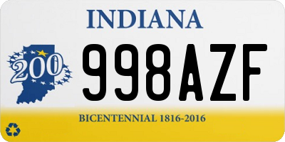 IN license plate 998AZF