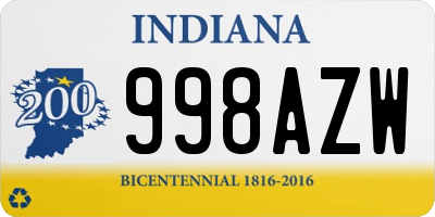 IN license plate 998AZW