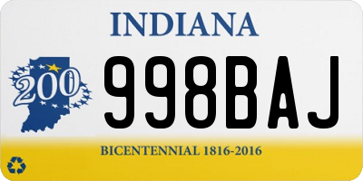 IN license plate 998BAJ