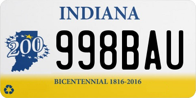 IN license plate 998BAU