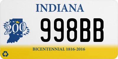 IN license plate 998BB