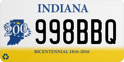 IN license plate 998BBQ