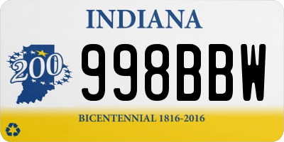 IN license plate 998BBW