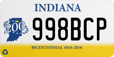 IN license plate 998BCP