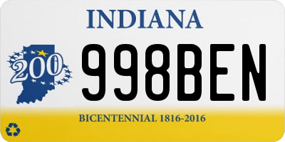 IN license plate 998BEN