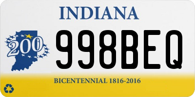 IN license plate 998BEQ