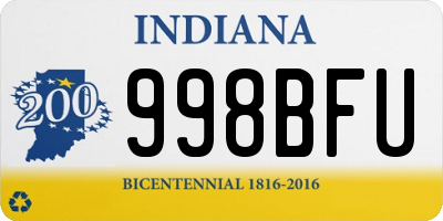 IN license plate 998BFU