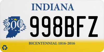 IN license plate 998BFZ