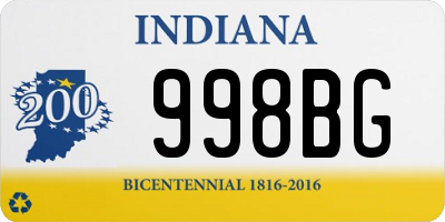 IN license plate 998BG