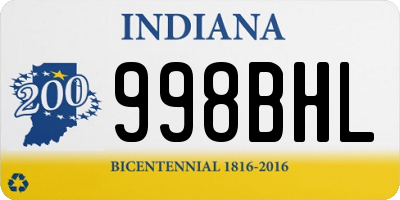 IN license plate 998BHL