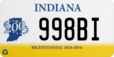 IN license plate 998BI