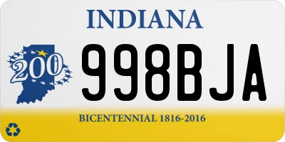 IN license plate 998BJA