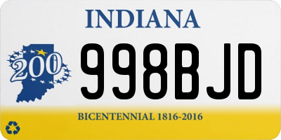 IN license plate 998BJD