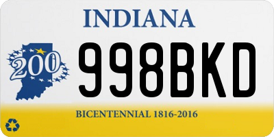 IN license plate 998BKD