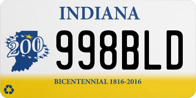 IN license plate 998BLD