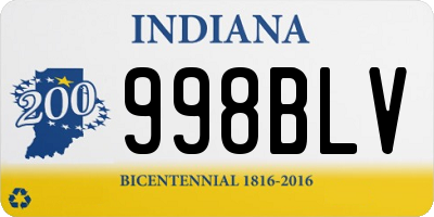 IN license plate 998BLV