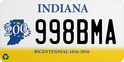 IN license plate 998BMA