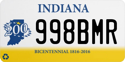 IN license plate 998BMR