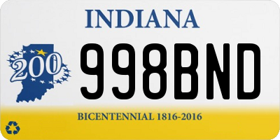 IN license plate 998BND