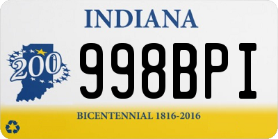 IN license plate 998BPI