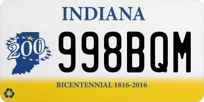 IN license plate 998BQM