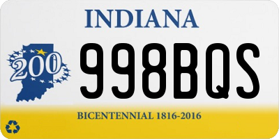 IN license plate 998BQS