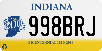 IN license plate 998BRJ