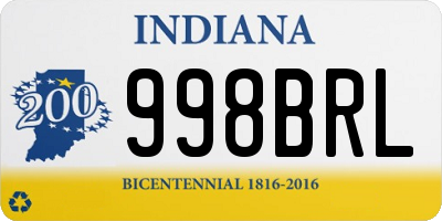 IN license plate 998BRL