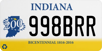 IN license plate 998BRR