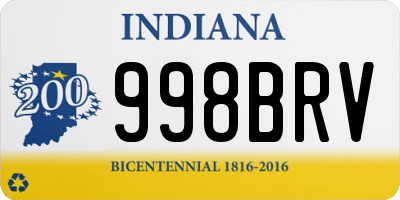 IN license plate 998BRV