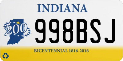 IN license plate 998BSJ