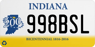 IN license plate 998BSL