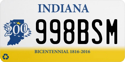 IN license plate 998BSM