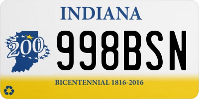 IN license plate 998BSN