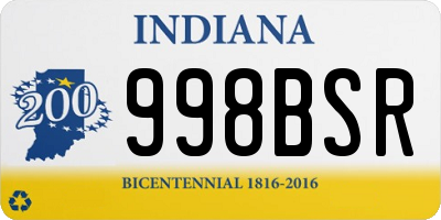 IN license plate 998BSR