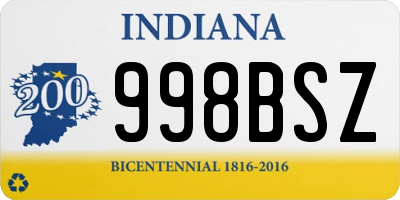 IN license plate 998BSZ