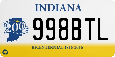 IN license plate 998BTL