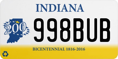 IN license plate 998BUB