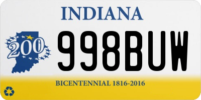 IN license plate 998BUW