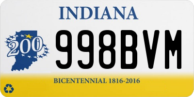 IN license plate 998BVM