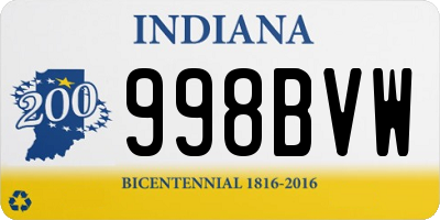 IN license plate 998BVW