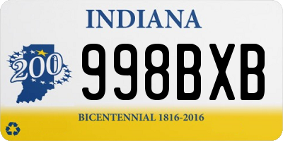 IN license plate 998BXB