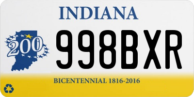 IN license plate 998BXR