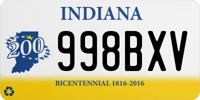 IN license plate 998BXV