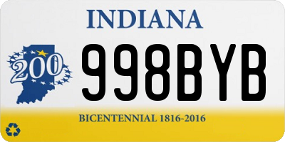 IN license plate 998BYB