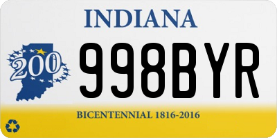 IN license plate 998BYR