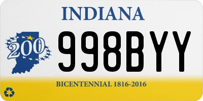 IN license plate 998BYY