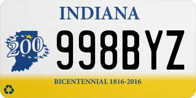 IN license plate 998BYZ