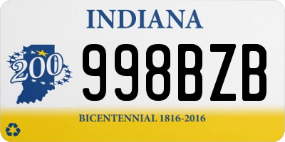 IN license plate 998BZB